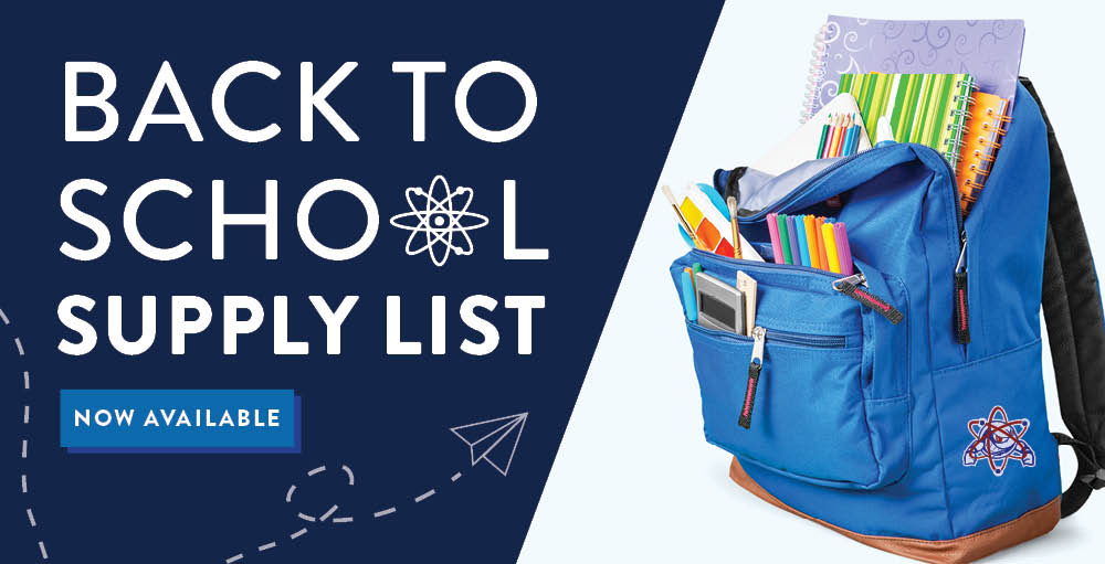 Utica Academy of Science shares its official 2021 - 2022 School Supply List for its students in grades K-12. We look forward to seeing our Atoms in September.