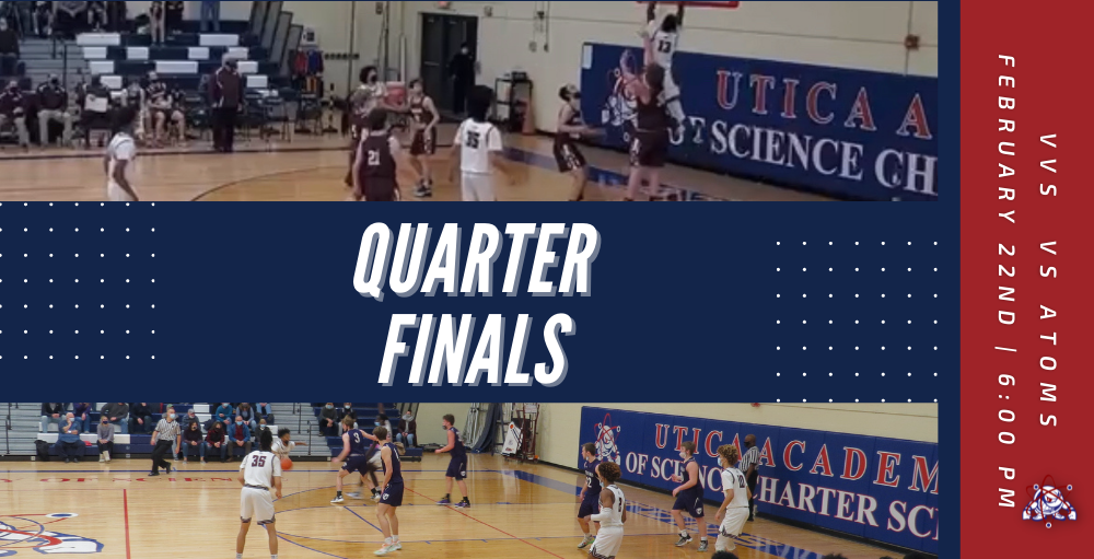 Utica Academy of Science boys basketball will be hosting its sectional game on Tuesday, February 22nd at 6:00 PM at UAS. Atoms will play VVS in the Quarter Finals.