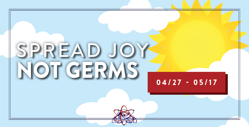 Utica Academy of Science 6th Grade Students are encouraged to share the joy of laughter, kindness and positivity during their Spread Joy, Not Germs event.