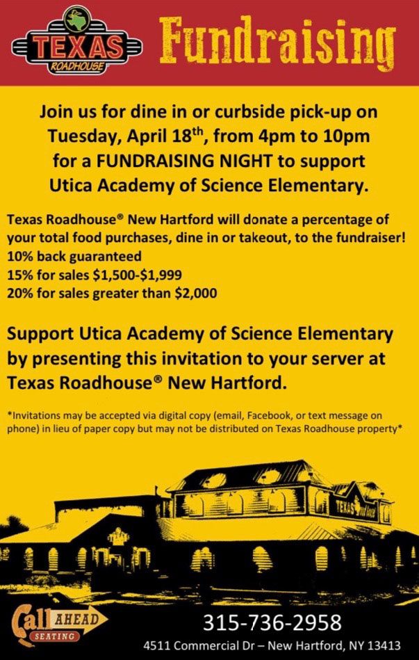 FSA Hosting Fundraiser for Utica Academy of Science Elementary School Students