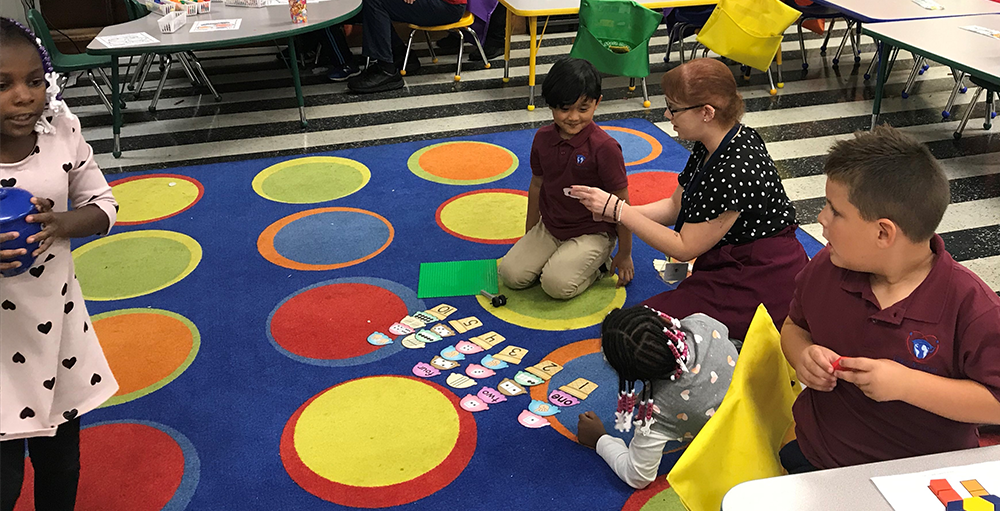 Elementary Atoms and their families participated in an evening of math activities and games at Math Night - the first of many Family Night events