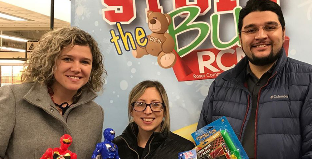 Utica Academy of Science teachers participated in the Fidelis Care’s Stuff the Bus Camp Out