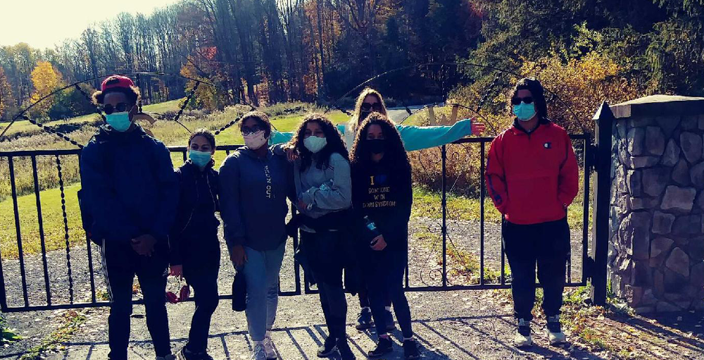 Utica Academy of Science High School’s Outdoors Club hiked at Valley View Golf Course