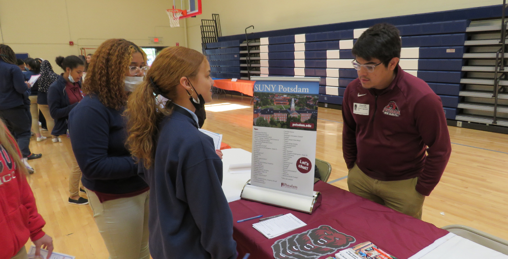 Utica Academy of Science junior-senior high school hosts its annual Career Fair that allows students to meet with representatives from a variety of career fields and industries. 