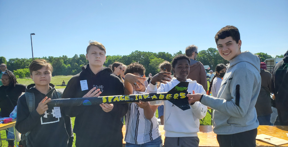 Utica Academy of Science junior-senior high school students participated in the MOST’s annual Rocket Team Challenge held at Syracuse University’s Skytop Field.