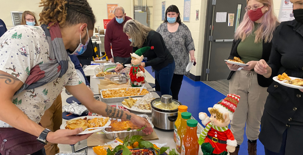 Utica Academy of Science junior senior high school teachers, faculty and staff participated in a fun and delicious team bonding event prior to Winter Recess.